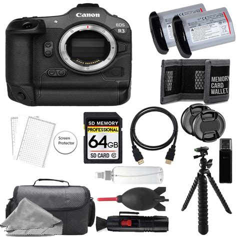 CANON - EOS R3 Mirrorless Camera + 64GB + Extra Battery + Tripod - Accessory Kit | NJ Accessory ...