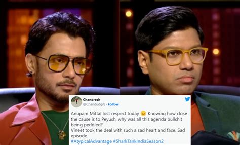 Twitter Slams Anupam Mittal For Calling Peyush Bansal S Emotion On