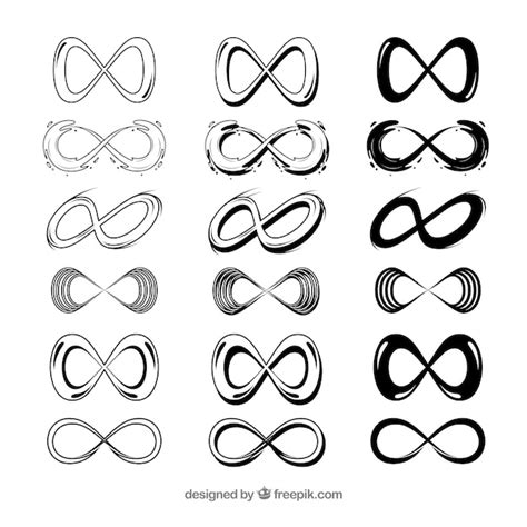 Premium Vector Infinity Symbols Collection In Black Color