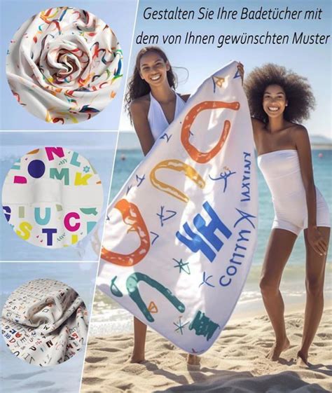 Serviettes De Plage Personnalis Es Serviette De Bain En Microfibre