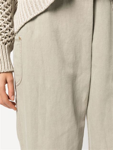 Brunello Cucinelli Hight Waisted Straight Leg Trousers Farfetch