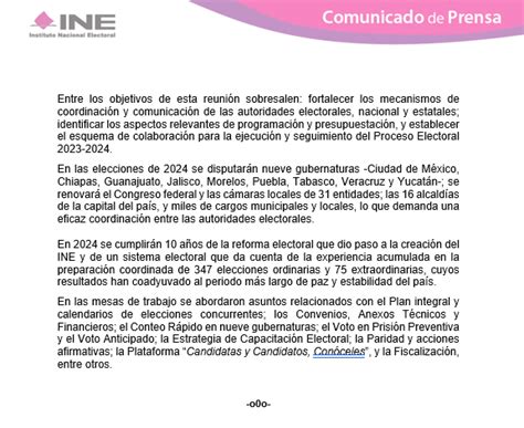 INEMexico on Twitter BoletínINE Inicia coordinación de INE y