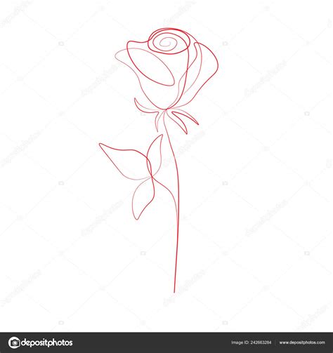 Line Drawing Rose Flowers Best Flower Site