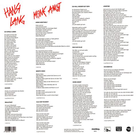 Hansi Lang Keine Angst Größten Hits LP Comp Ltd Mint M