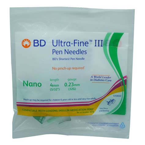 Bd Ultra Fine Iii Nano Mm G Pen Needles Uses Side Effects Price