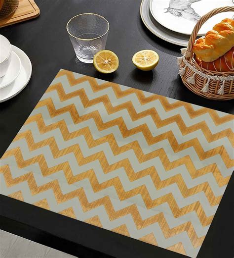 Buy Zigzag Multicolor 12 X 18 MDF Wood 1Pc Table Placemats At 35