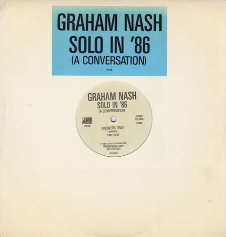 Graham Nash – Solo In '86 (A Conversation) – Vinyl (LP, Album, Promo ...