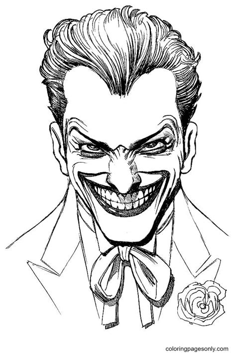 Joker Face Coloring Pages