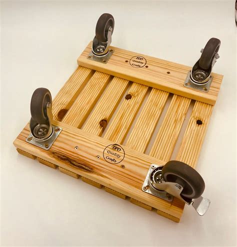 Plant Trolley With Heavy Duty Rolling Caster Wheels Wood Etsy