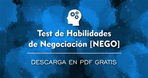 Test De Habilidades De Negociaci N Nego Pdf Gratuito