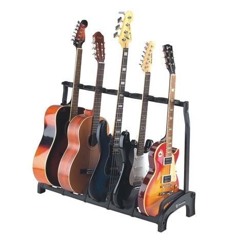 Kandm 17515 Guardian 5 Rack Guitar Stand Black Na