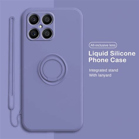 Funda Protectora De Silicona L Quida Para Honor X Cubierta A