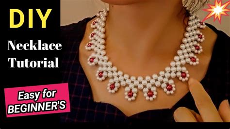 ️how To Make A Pearl Necklace Diy Pearl Necklace Tutorial Handmade Pearl Necklace Diy