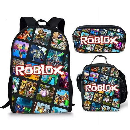 3d Roblox Student Bag Lunch Bag Pencil Bag Roblox Backpack Three-piece ...