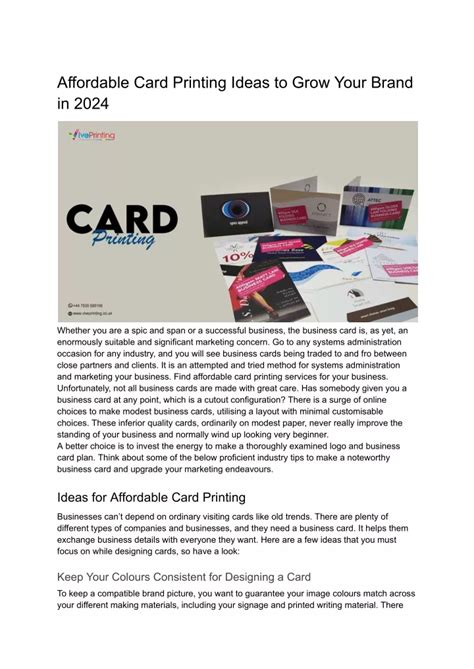 PPT - Affordable Card Printing Ideas to Grow Your Brand in 2024 PowerPoint Presentation - ID ...