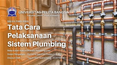 Tata Cara Pelaksanaan Sistem Plumbing Sni Youtube