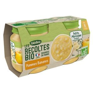 Blédina Les Récoltes Bio Pommes Bananes Bio Pot Bébé Dès 8 mois