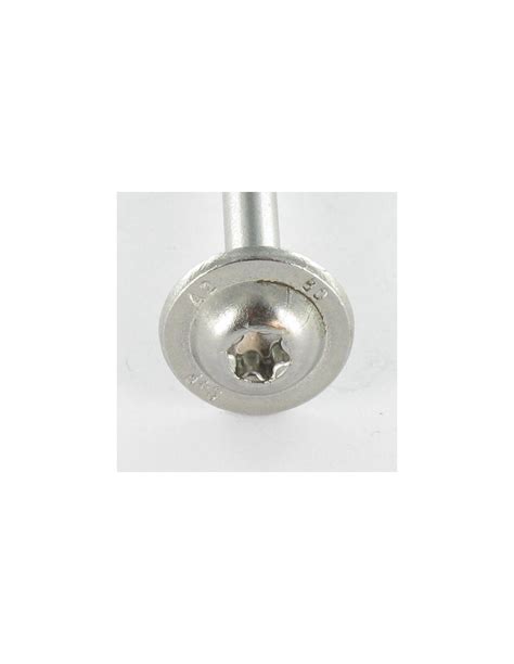 Vis charpente tête disque Inox A2 8X160 Filetée sur 80 TORX T40