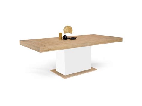 Table Manger Extensible Rectangle Eden Personnes Bois Et Blanc