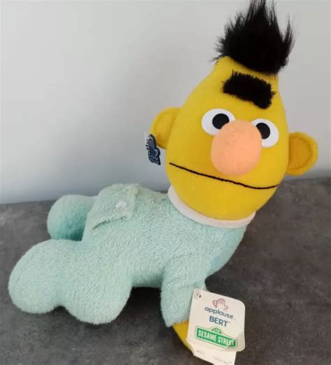 Vintage Jim Henson 1985 Sesame Street Muppet Bert Applause Soft Toy