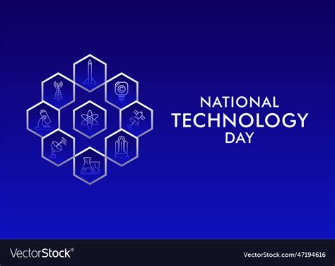 Poster for national technology day Royalty Free Vector Image