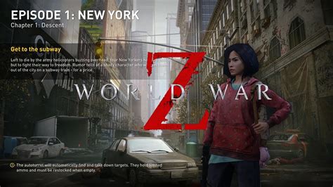 World War Z New York Descent Get To The Subway Walkthrough Gameplay