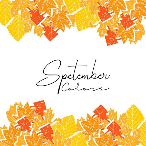 Premium Vector Hello September Autumn Season Design Vector