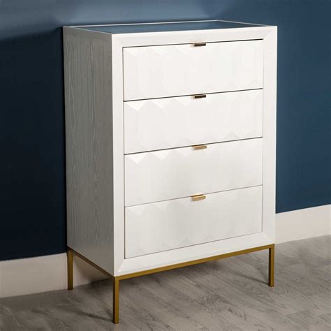 Verona 4 Drawer Chest Of Drawers White Meubles