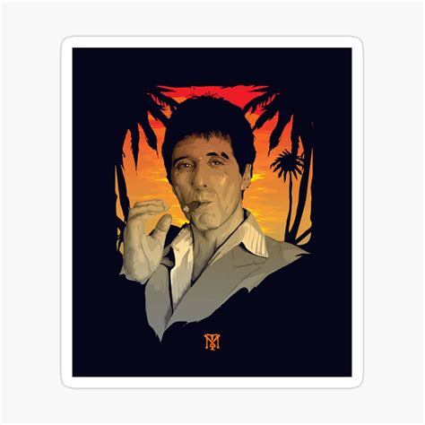 Download Tony Montana Standing With His Iconic Weapon In Scarface