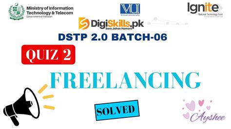 Digiskills Freelancing Quiz Batch Dstp Batch Freelancing