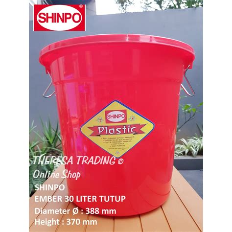 Jual Ember Liter Tutup Tong Air Shinpo Sip T Kuat Tebal Elastis