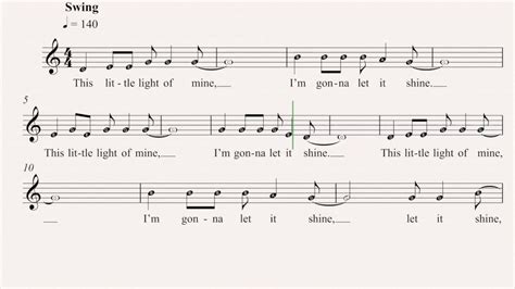 Recorder Sheet Music This Little Light Of Mine 4jibaro Youtube