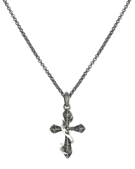 Stephen Webster Thorn Cross Necklace In Silver For Men Null Lyst