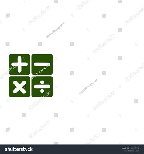 Math Sign Logo Design White Background Stock Illustration 2094525910 ...