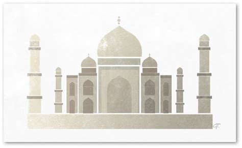 Simple Geometry Taj Mahal Taj Mahal Illustration Design Geometry