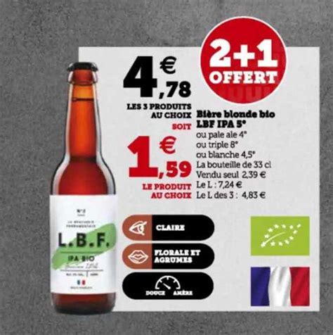 Promo Bière Blonde Bio Lbf Ipa 5 chez Hyper U iCatalogue fr