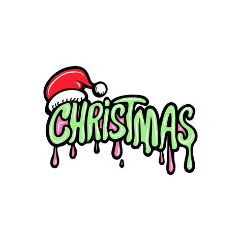 Merry Christmas Graffiti Typography Vector Merry Christmas Graffiti