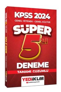 Yediiklim Yayınları 2024 KPSS Genel Yetenek Genel Kültür Tamamı