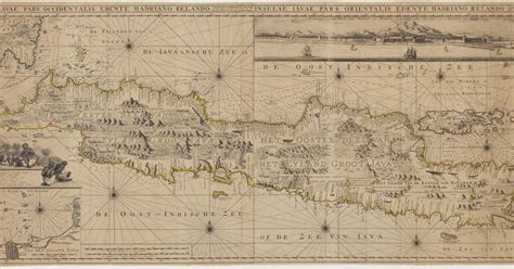 Kaart Van Java En Een Gezicht Op Batavia Atlas Of Mutual Heritage