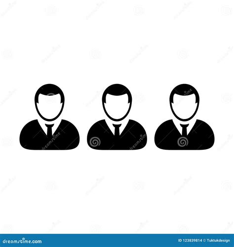 Do ícone Executivos Do Grupo Masculino Do Vetor De Avatar Do Símbolo