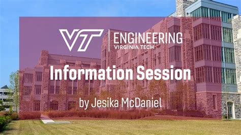 Virginia Tech College Of Engineering Information Session Youtube