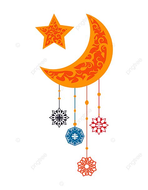 Ramadan Moon Star Vector Png Images Ramadan Kareem Crescent Moon And