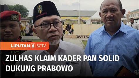 VIDEO Zulhas Klaim Kader PAN Solid Dukung Prabowo Di Pilpres 2024