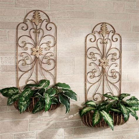 Carrolton Indoor Outdoor Metal Wall Planter Set