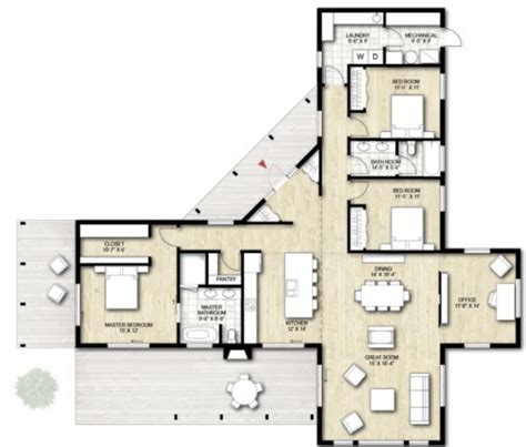 Plano De Casa Moderna De M Con Piscina Misplanosdecasas