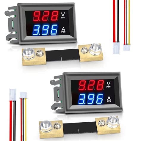 Diymore Digital Ammeter Voltmeter 2PCS DC100V 100A LED Voltage Current