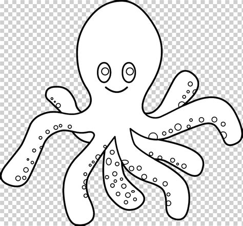 Pulpo Blanco Y Negro Pulpo Contorno S Blanco Texto Mano Png Klipartz