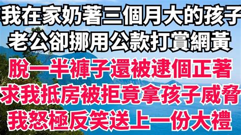 我在家裏奶著三個月大的孩子，老公卻挪用公款打賞網黃，脫一半褲子還被逮個正著，求我抵房被拒竟拿孩子威脅，我怒極反笑反手送上一份大禮【柒月亦舒】落日溫情情感故事花開富貴治愈人生爽文