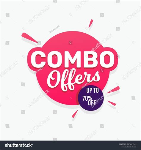 Combo Offers Labels Promotion Banner Stock Vector Royalty Free