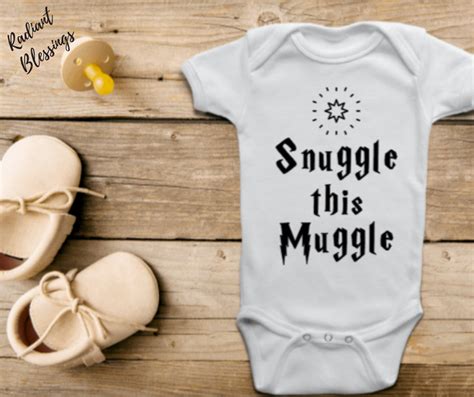 Snuggle This Muggle Baby Bib Onesie Harry Potter Themed Etsy